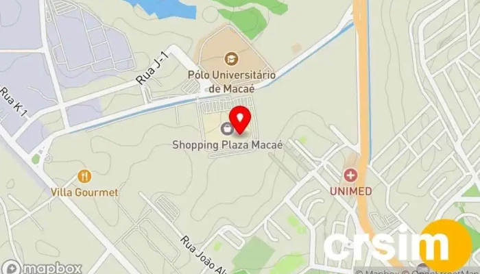 mapa de Shopping Plaza Macaé Shopping center em Macaé