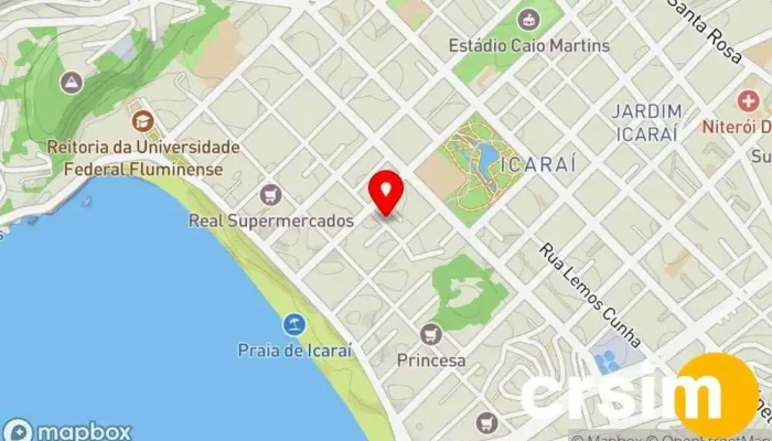 mapa de Shoulder Loja de moda feminina em Niterói