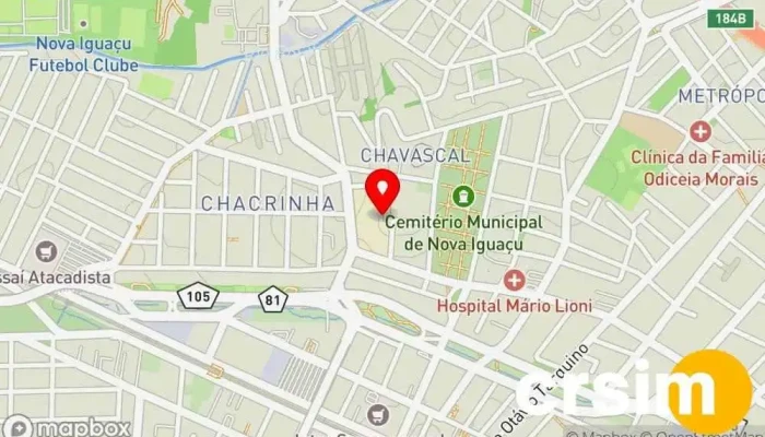 mapa de Sociê Loja de moda feminina em Nova Iguaçu