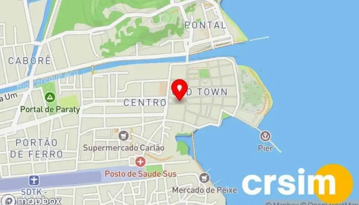 mapa de Sumaca Paraty Loja de Roupa em Paraty