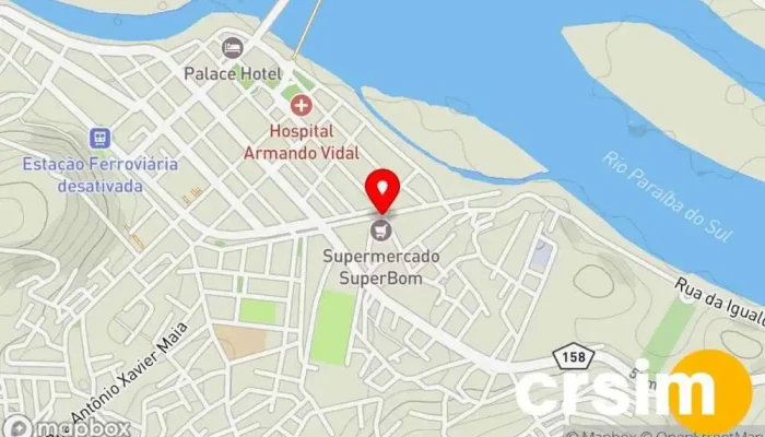 mapa de Super Bom Supermercados Supermercado em São Fidélis