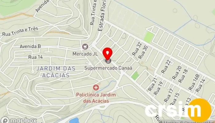 mapa de Supermercado Canaã Mercado, Padaria, Bazar, Açougue, Perfumaria, Atacadista de hortifrutigranjeiros, Pet Shop em Porto Real