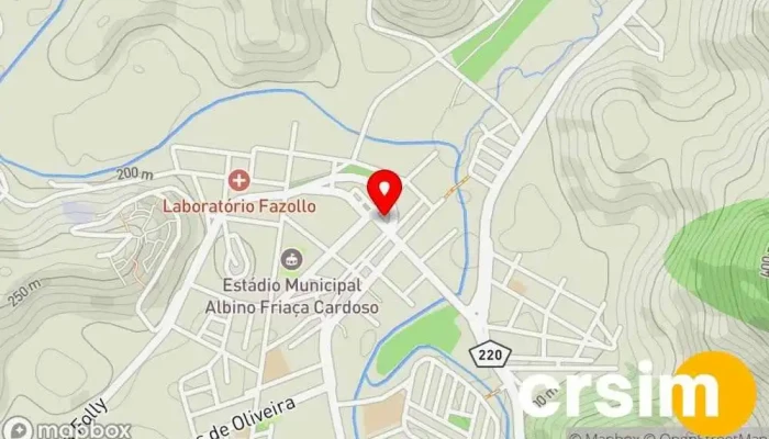 mapa de Supermercado Fluminense Supermercado em Porciúncula