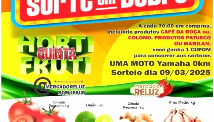Supermercado Reluz Bom Jesus -  Aberto Agora - Bom Jesus Do Itabapoana