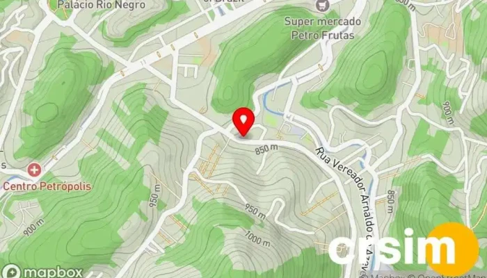 mapa de Syngle Loja de moda feminina em Petrópolis