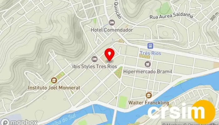 mapa de Taco Três Rios Loja de Roupa em - Três Rios