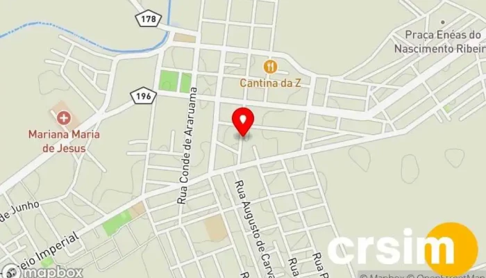 mapa de Thayane Calçados Me. Loja de calçado em Quissamã