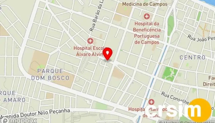 mapa de Track&Field Loja de Roupa, Loja de roupas de praia, Loja de roupas para atividades externas, Loja de roupas esportivas em Campos dos Goytacazes