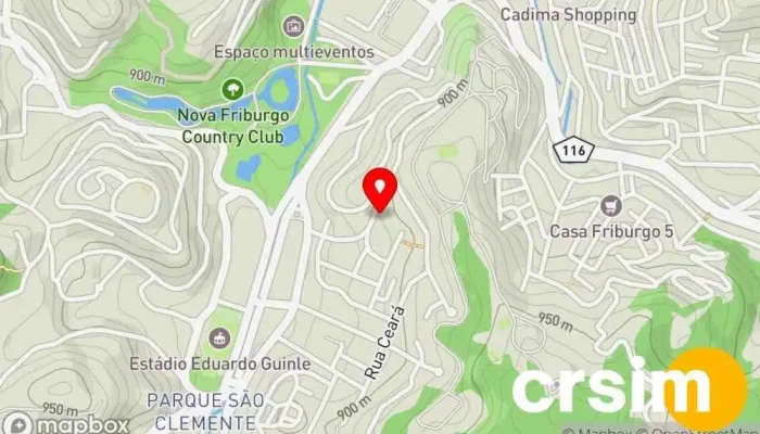 mapa de Vekyo Loja de Roupa em Nova Friburgo