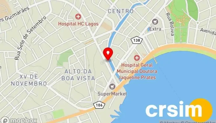 mapa de Vidraçaria e Molduraria Araruama Vidraçaria, Loja de espelhos, Loja de molduras, Loja de telas, Loja de box para banheiro em Araruama