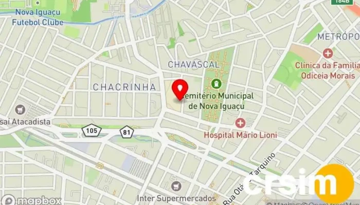 mapa de Zinzane Loja de Roupa, Loja de moda feminina em Nova Iguaçu