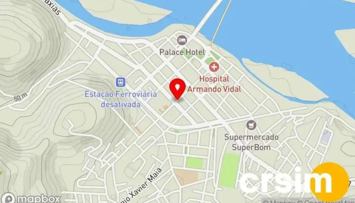 mapa de Zona Sul Loja de Roupa em São Fidélis