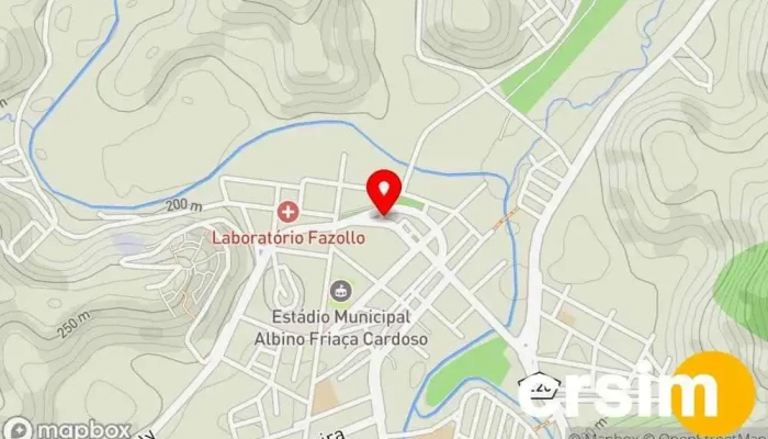 mapa de Zuza papelaria Papelaria em Porciúncula